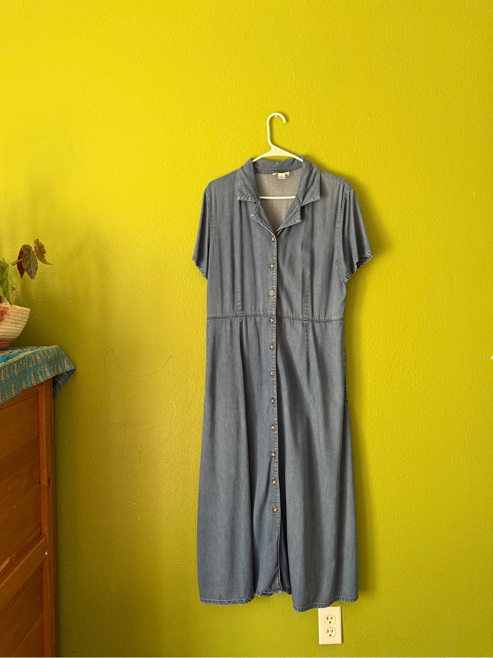 Talbots Light Blue Button-Up Maxi Dress
